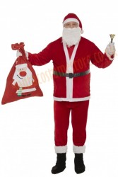 thin plush Santa suit set - bell and glasses thin plush Santa suit set - bell and glasses